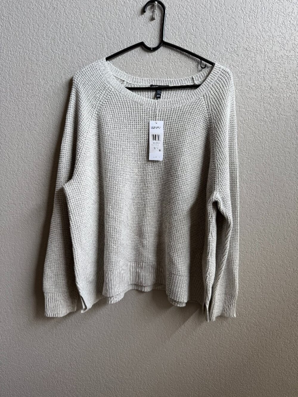 Eileen Fisher Light Gray Cable Knit Sweater - New with tags.